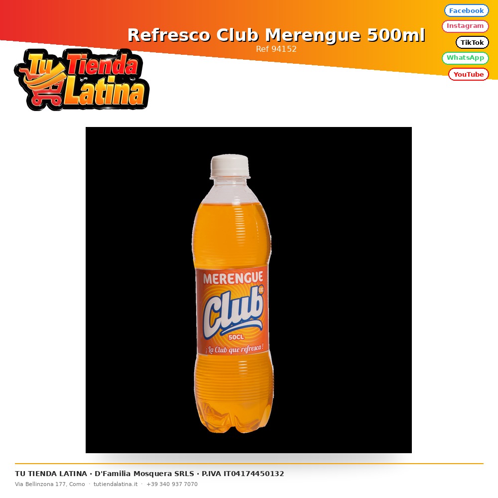 Refresco Club Merengue 500ml