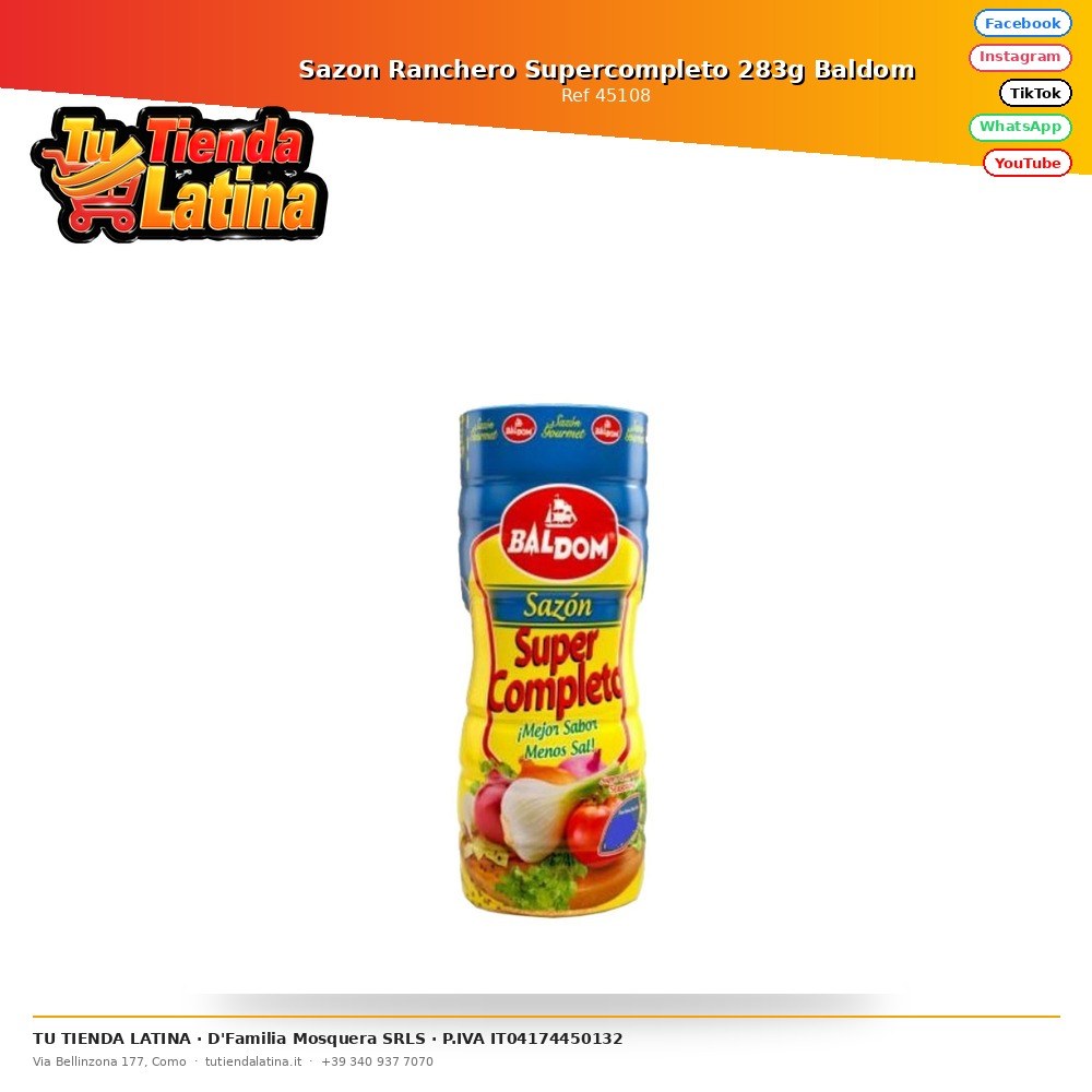 Sazon Ranchero Supercomplete 283g Baldom