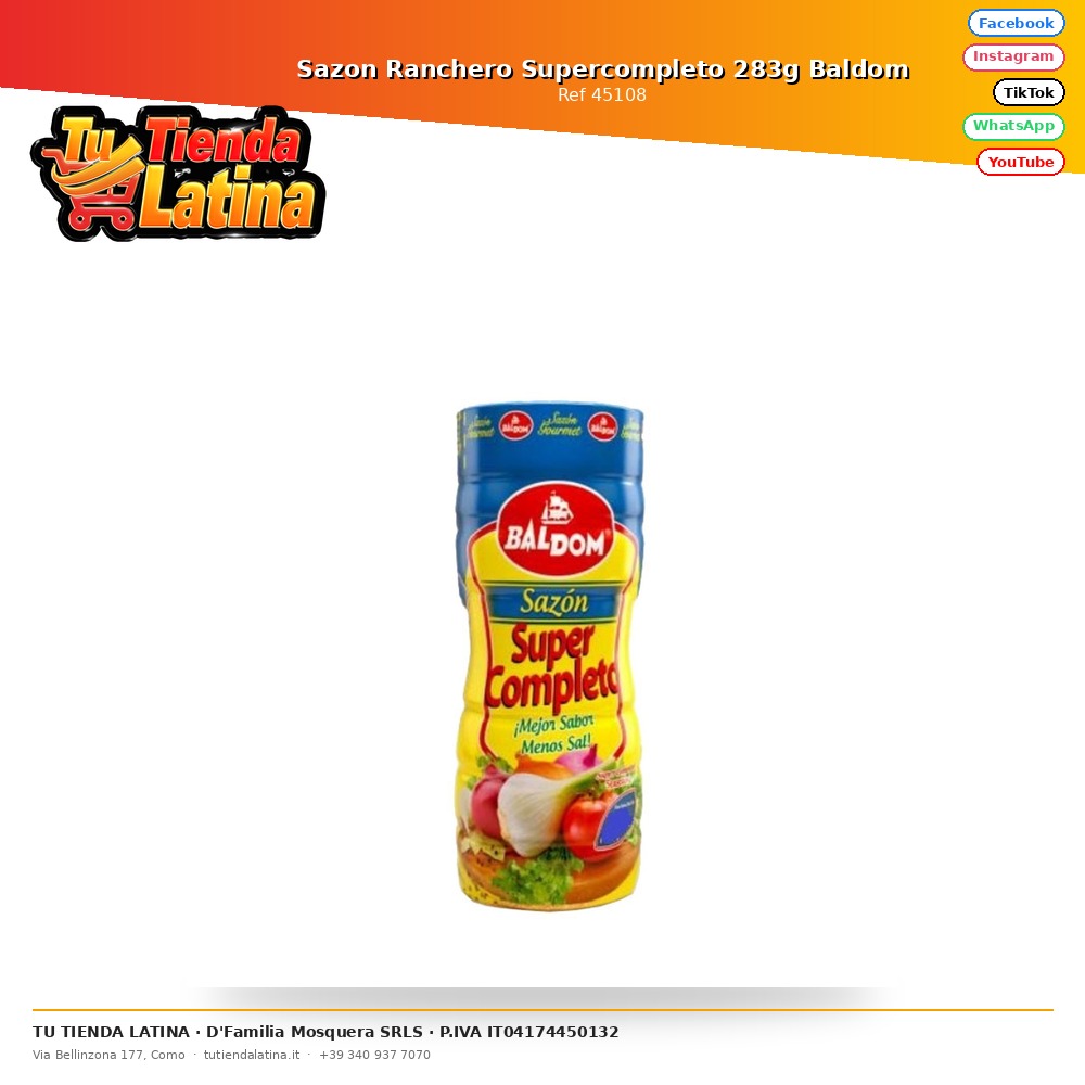 Sazon Ranchero Supercompleto 283g Baldom