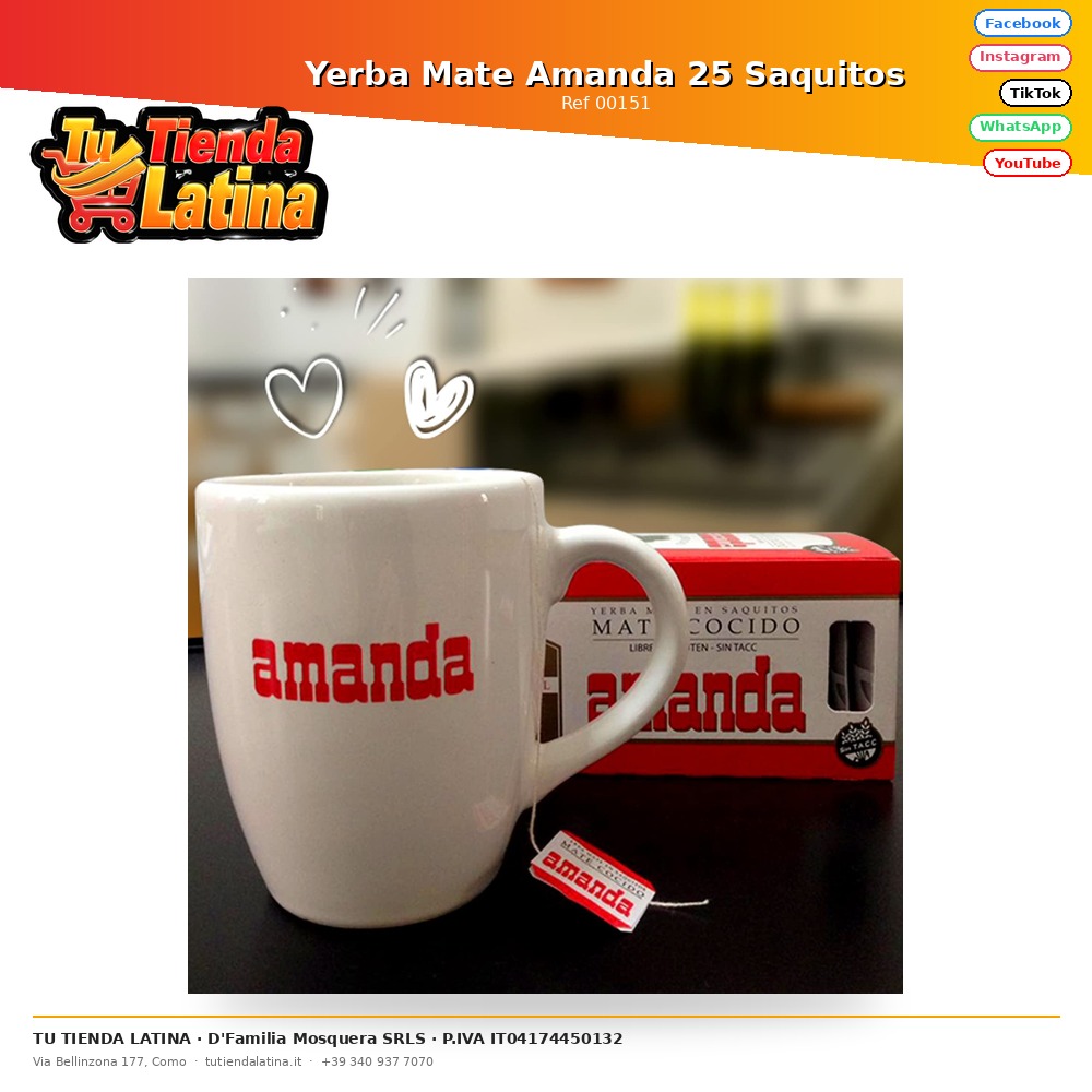 Yerba Mate Amanda 25 bustine