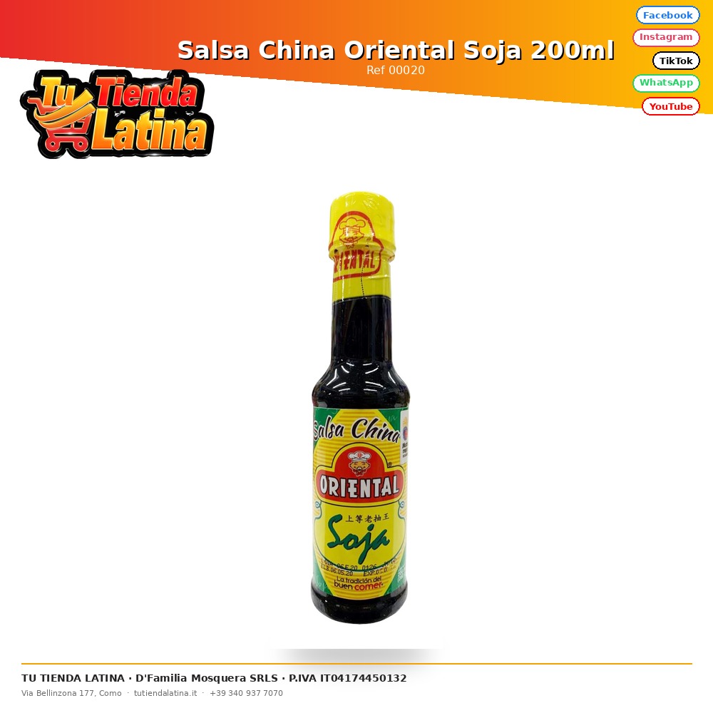 Salsa di soia orientale cinese 200 ml