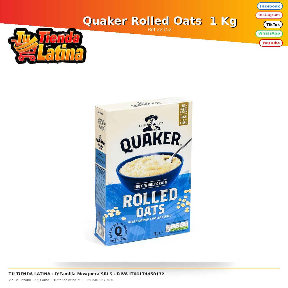Quaker Rolled Oats 1 Kg
