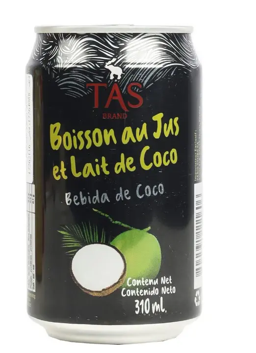 ​TAS Bebida de Coco 310 ml – Refresco Tropical con Jugo y Extracto de Coco