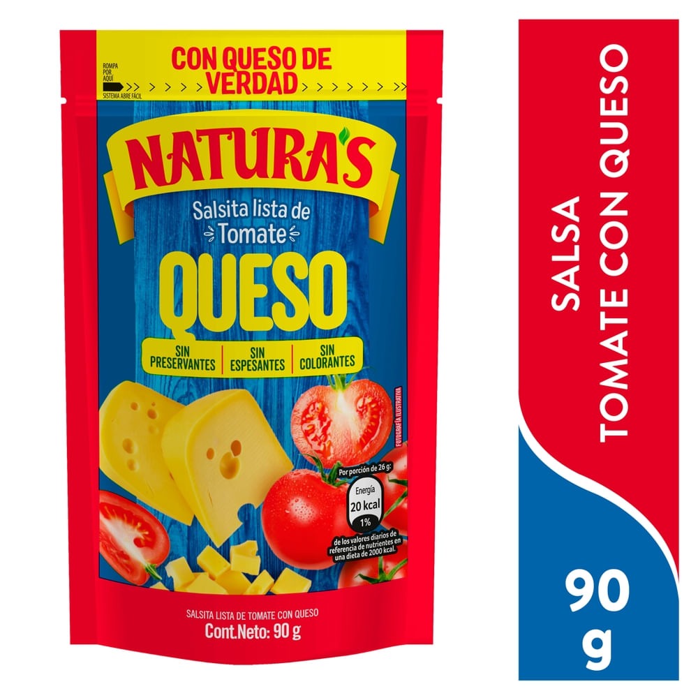 Salsa De Tomate Con Queso Natura'S