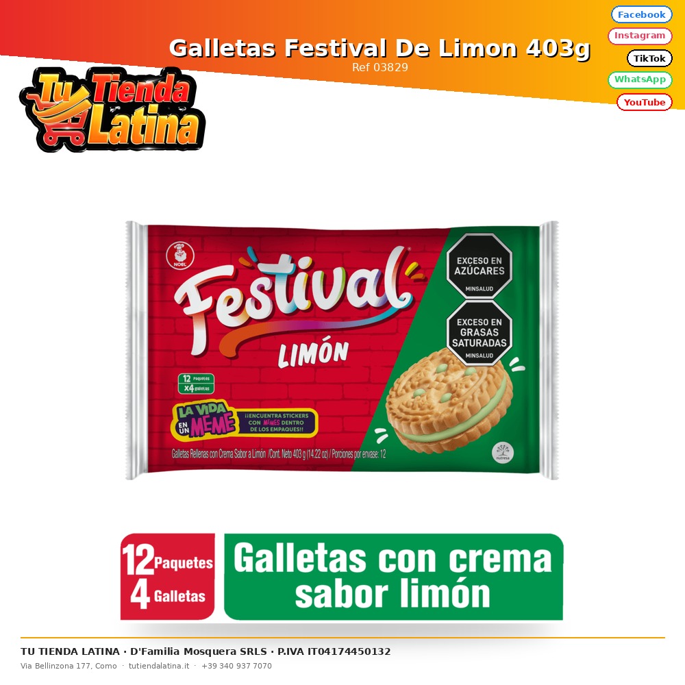 Lemon Festival Cookies 403g