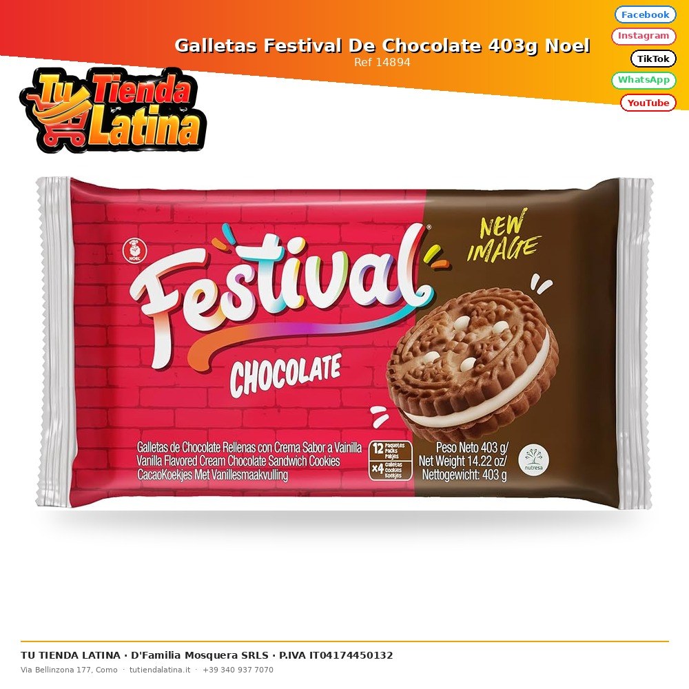 Biscotti del Festival del Cioccolato 403g Noel