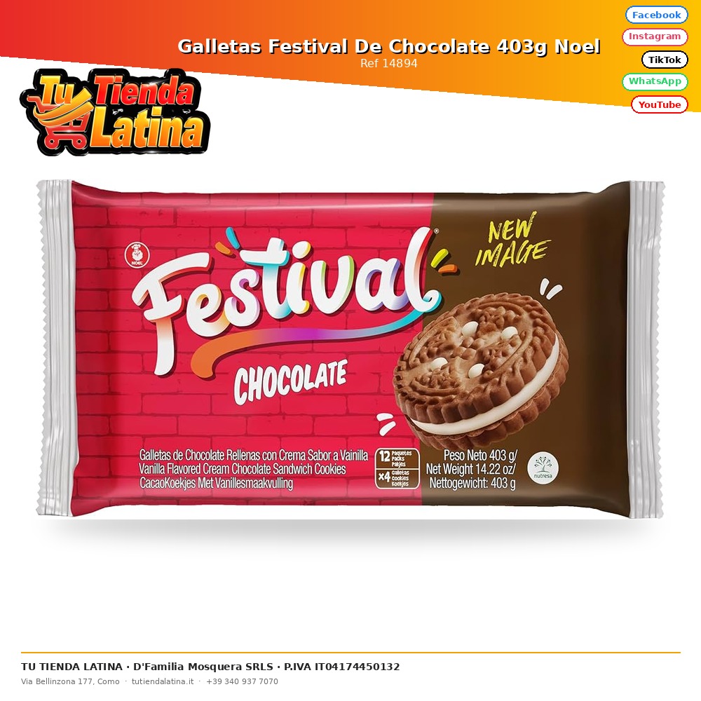 Biscotti del Festival del Cioccolato 403g Noel