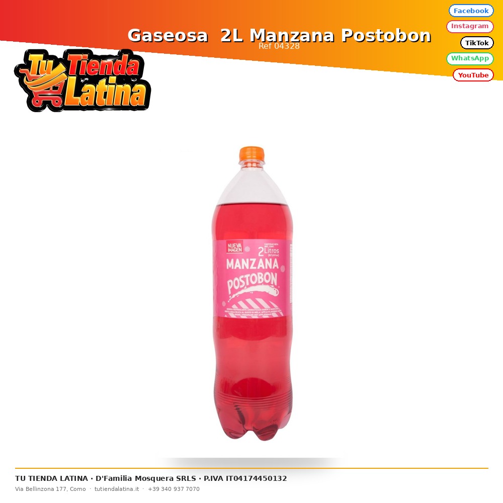 Postobon soda alla mela 2L