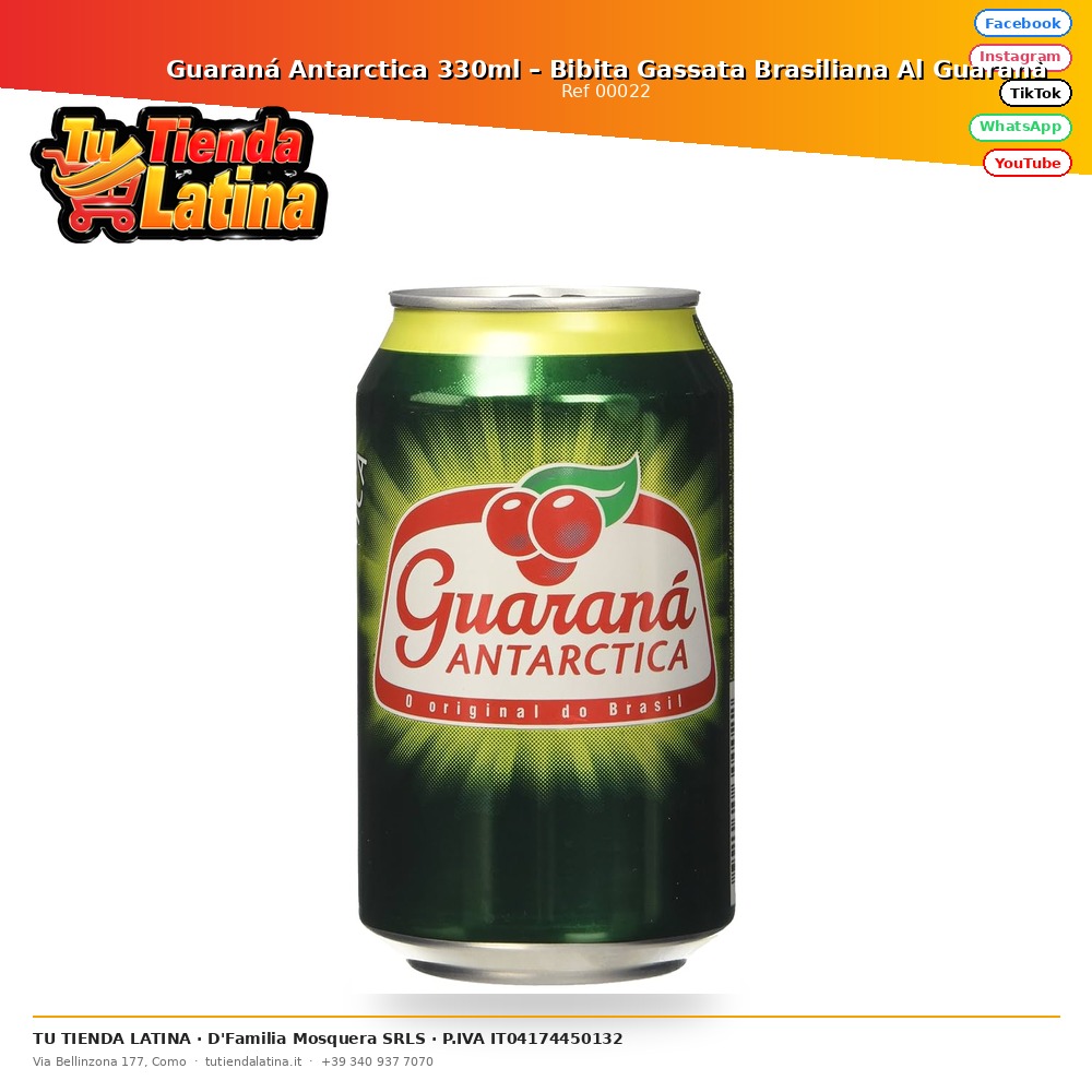 ​Guaraná Antarctica 330ml – Bibita Gassata Brasiliana Al Guaranà