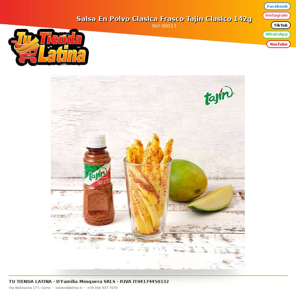 Classic Powdered Sauce Tajin Classico Jar 142g