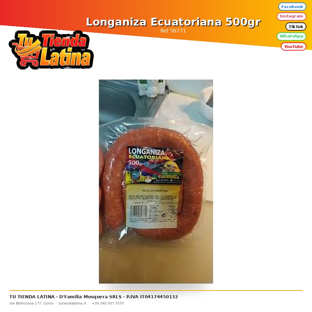 Longaniza Ecuatoriana 500gr