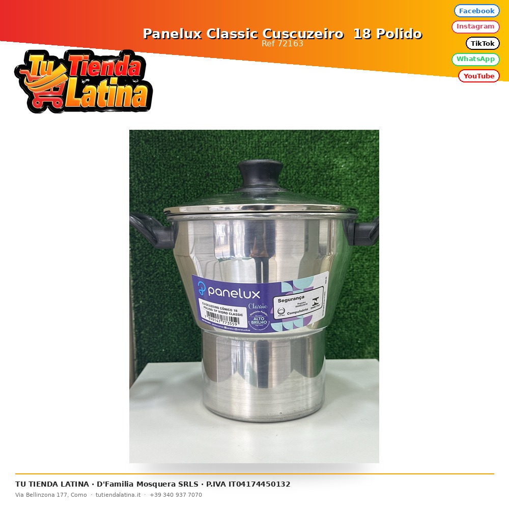 Cuscussiera Panelux Classic 18 Lucida