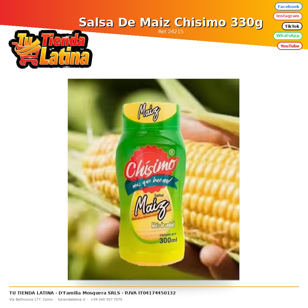 Salsa Di Mais Chisimo 330g