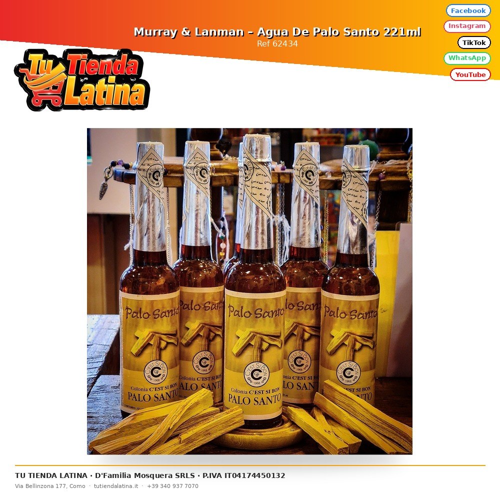 Murray & Lanman – Agua De Palo Santo 221ml