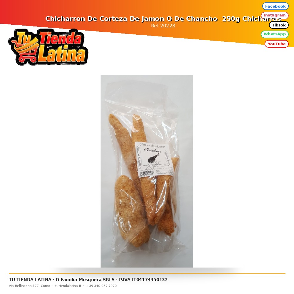 Chicharron De Corteza De Jamon O De Chancho 250g Chicharras