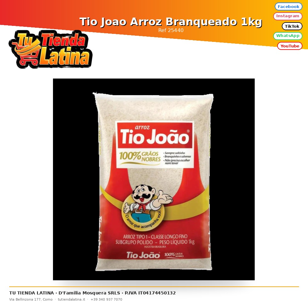 Tio Joao Branned Rice 1kg