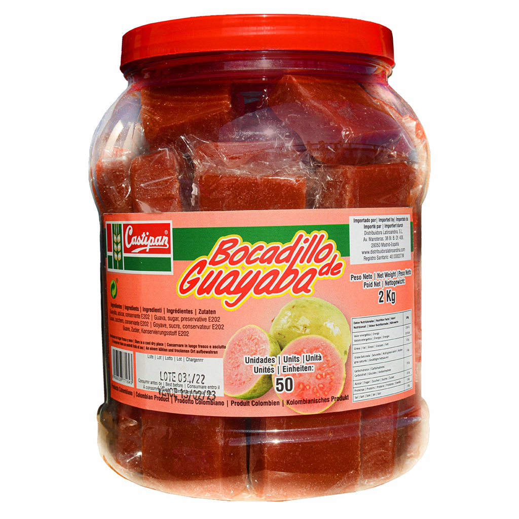 Castipan 50 Bocadillos Guayaba Bombonera