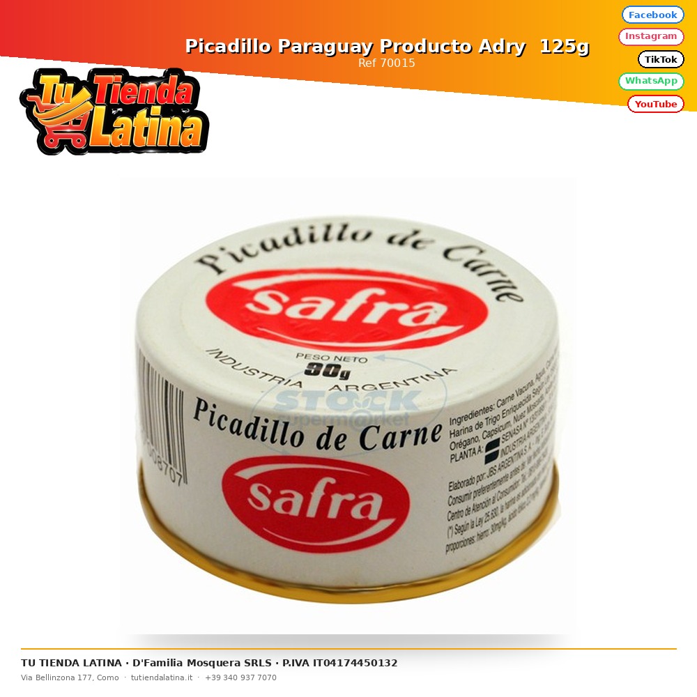 Picadillo Paraguay Producto Adry 125g