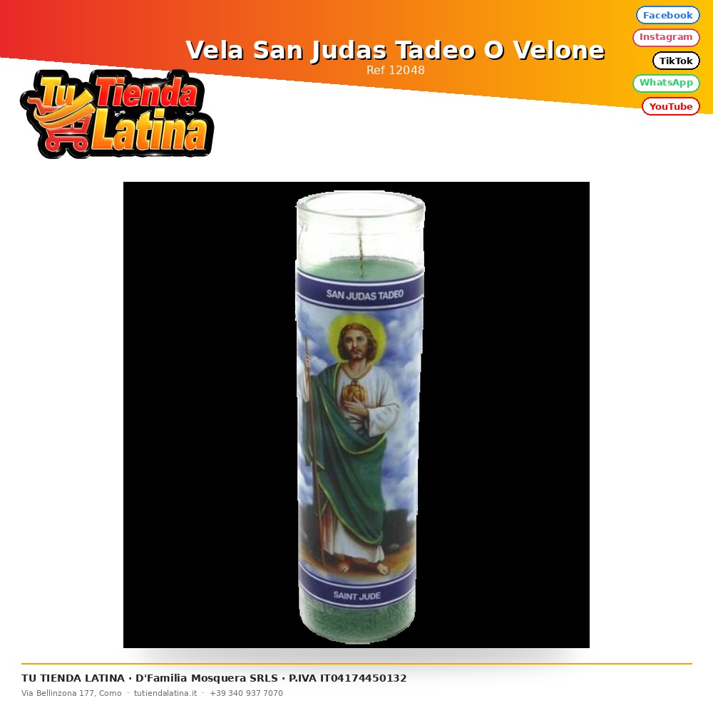 Vela San Judas Tadeo O Velone
