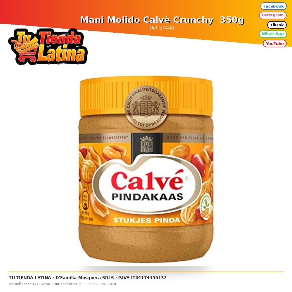Calvè Crunchy Ground Peanuts 350g