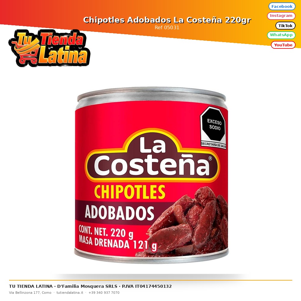 La Costeña Marinated Chipotles 220gr
