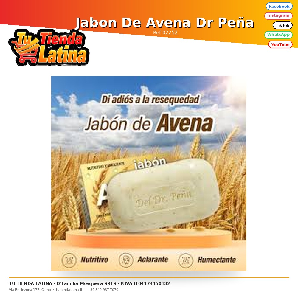 Sapone alla farina d'avena Dr Peña