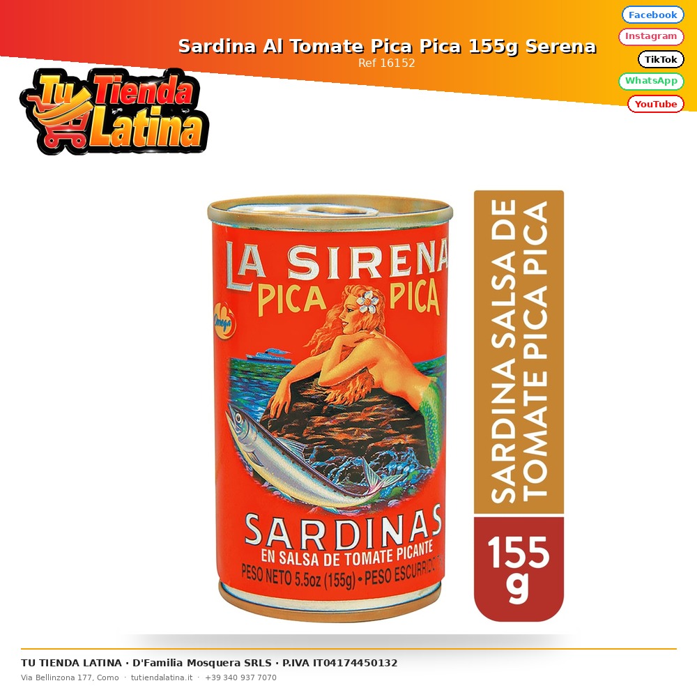 Sardina al Pomodoro Pica Pica 155g Serena