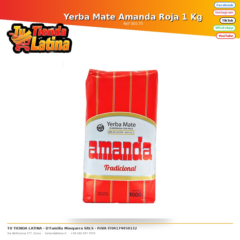 Yerba Mate Amanda Red 1 Kg