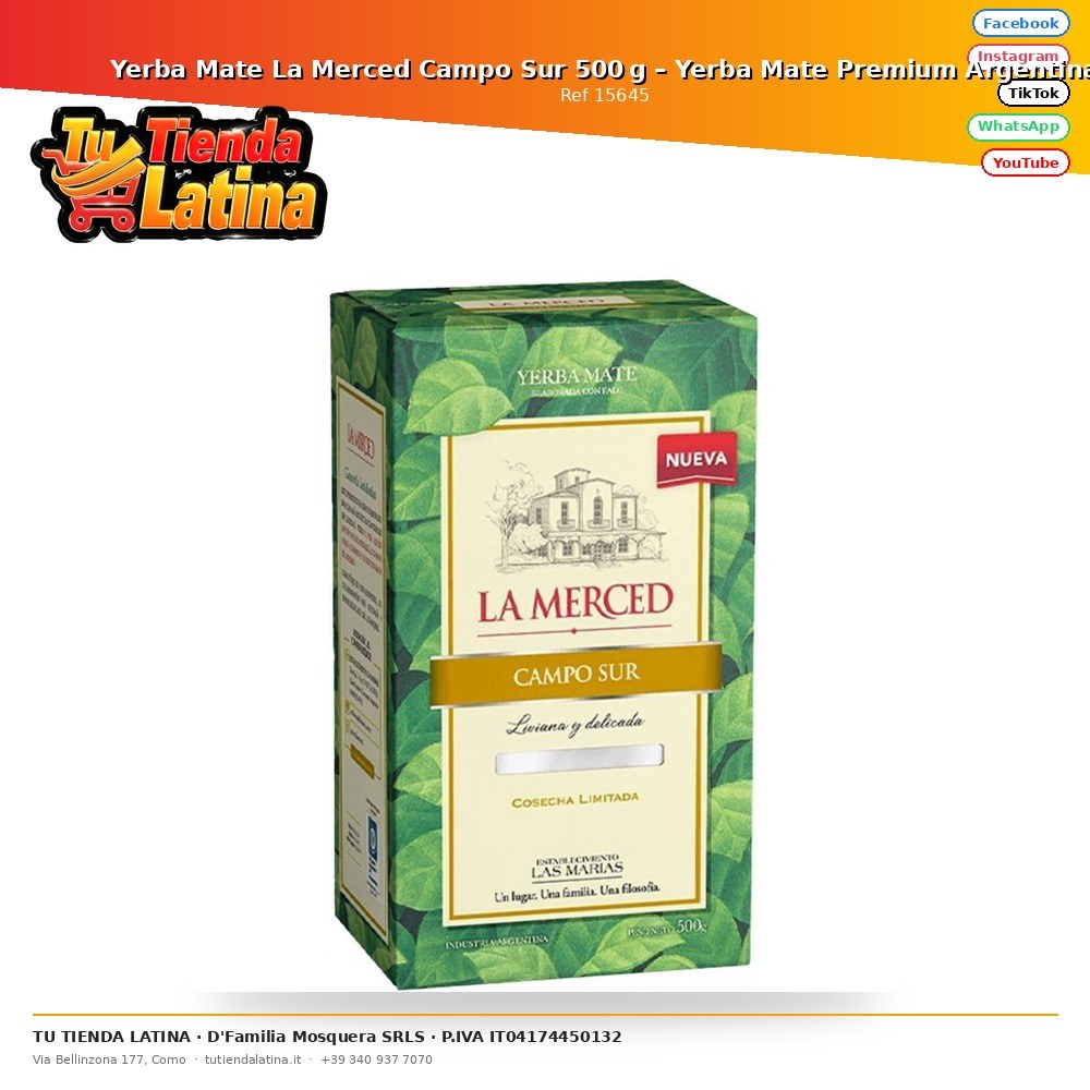 Yerba Mate La Merced Campo Sur 500g – Yerba Mate Premium Argentina