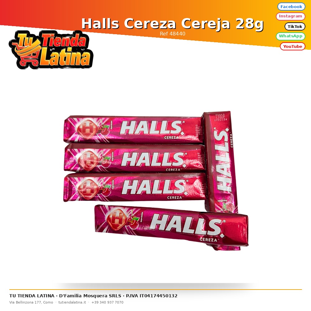 Halls Cereza Cereja 28g
