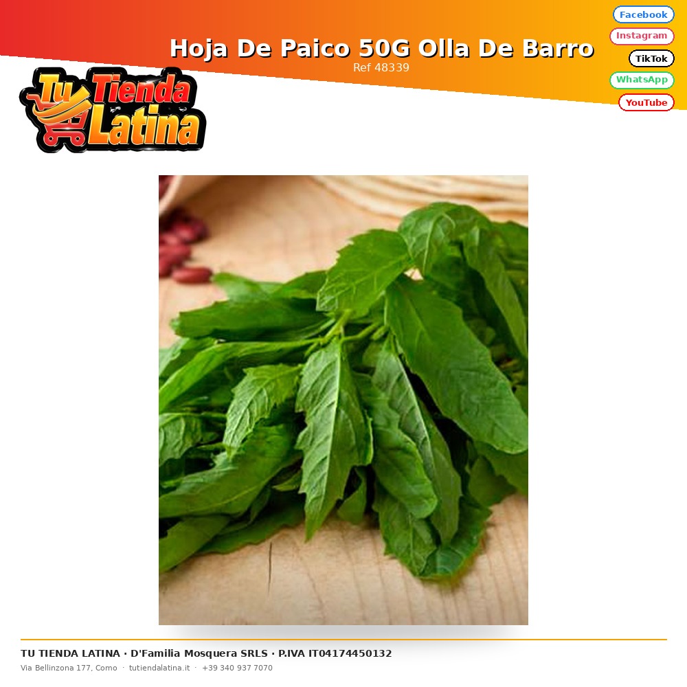 Hoja De Paico 50G Olla De Barro