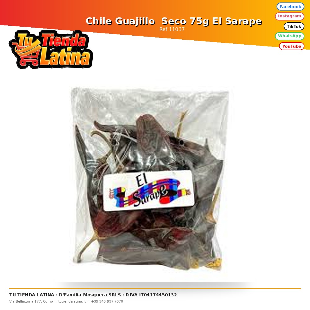 Chile Guajillo Seco 75g El Sarape
