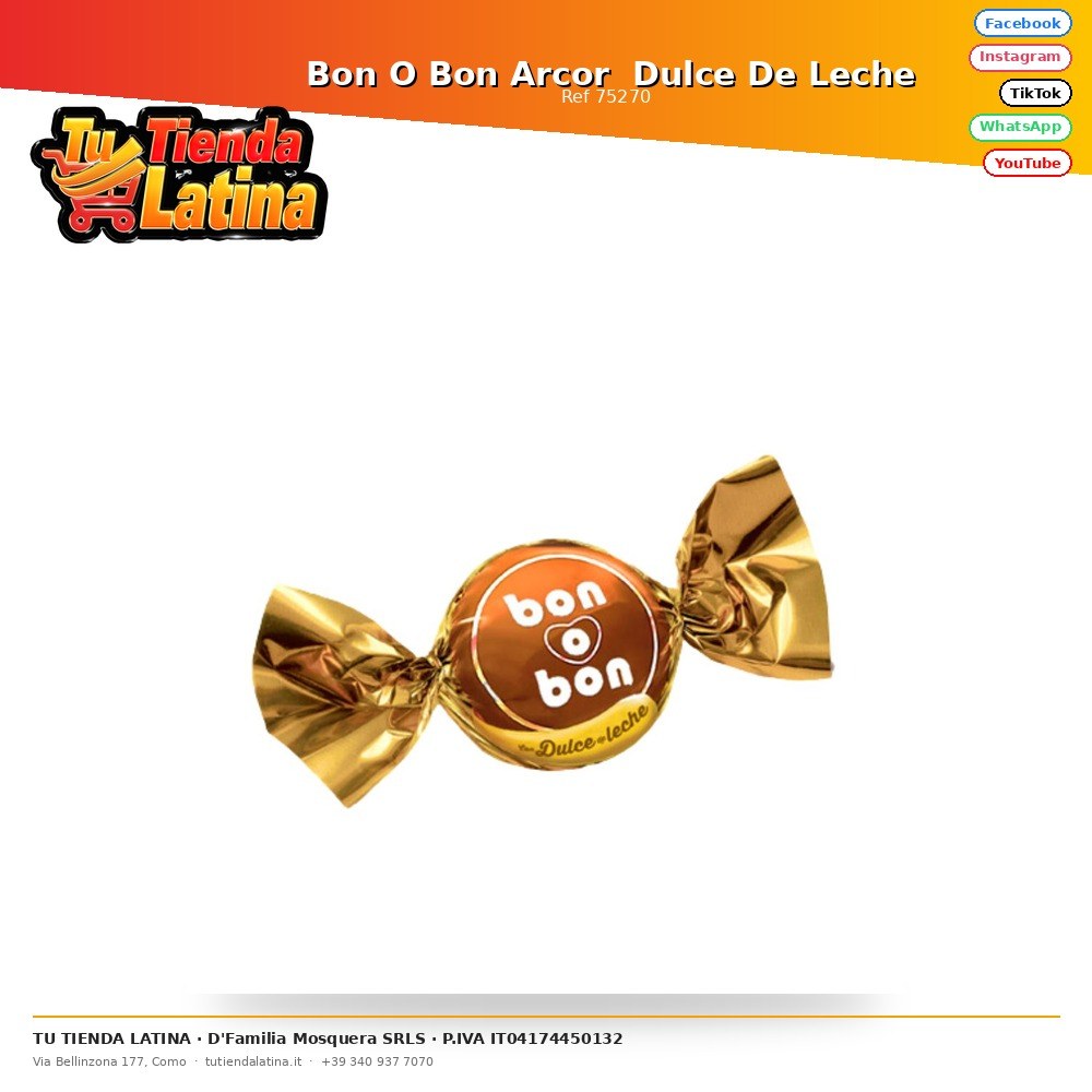 Bon O Bon Arcor Dulce De Leche