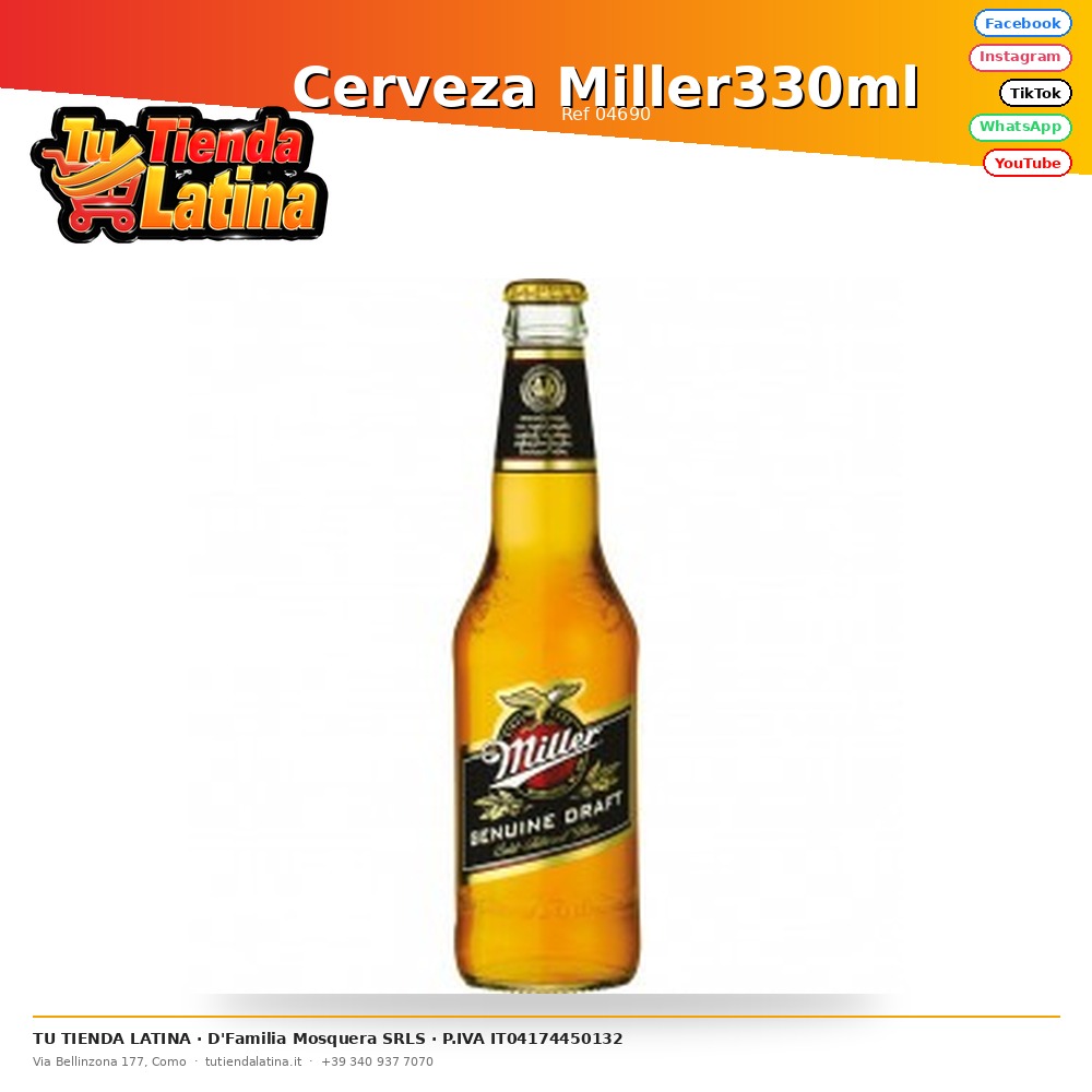 Cerveza Miller330ml