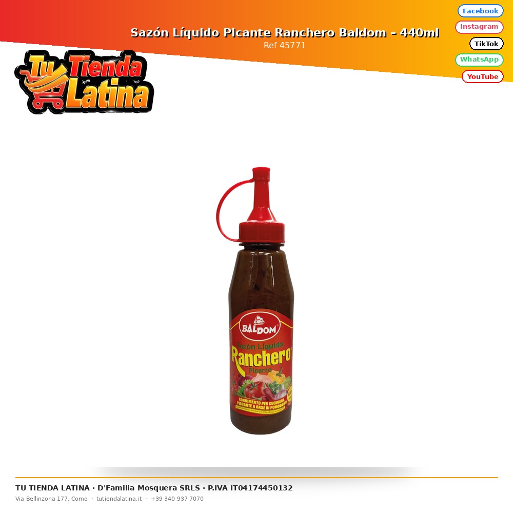 Baldom Ranchero Spicy Liquid Seasoning – 440ml