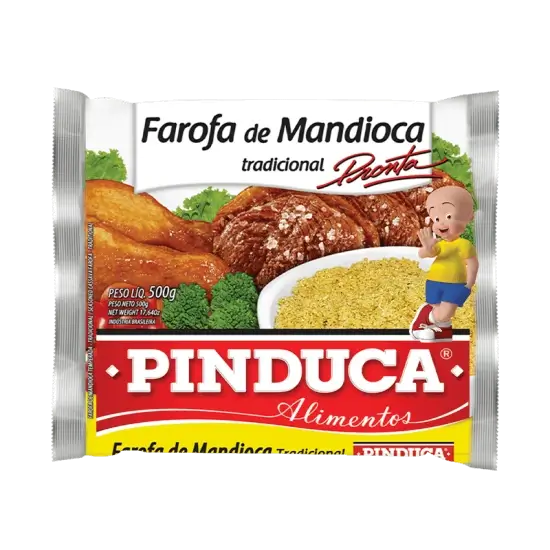 Farofa De Mandioca Tradicional  Pronta 500g Pinduca Alimentos 