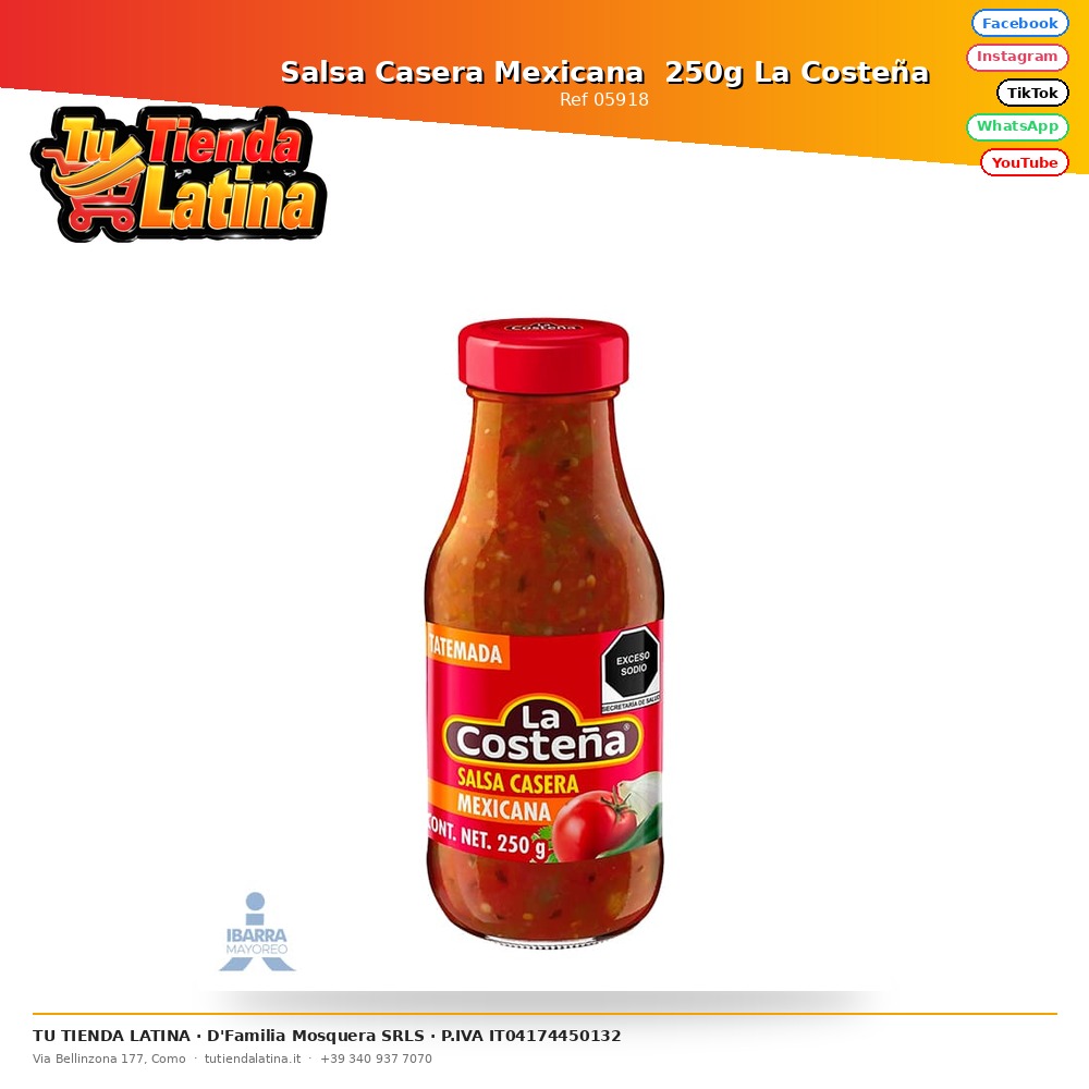 Salsa Casera Mexicana  250g La Costeña
