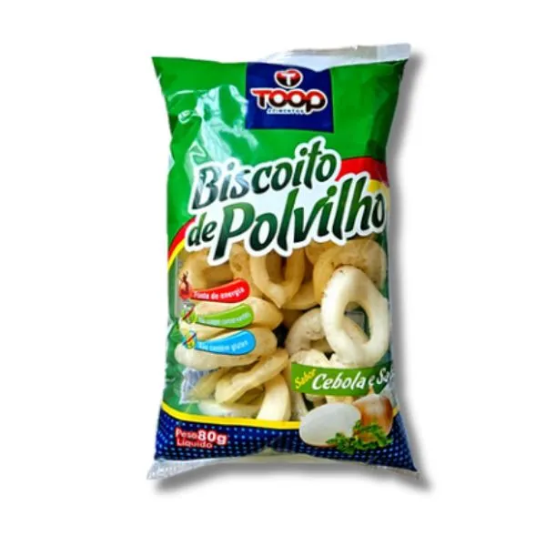 Toop Alimentos Biscoito De Polvilho Sabor Cebola E Salsa 80g
