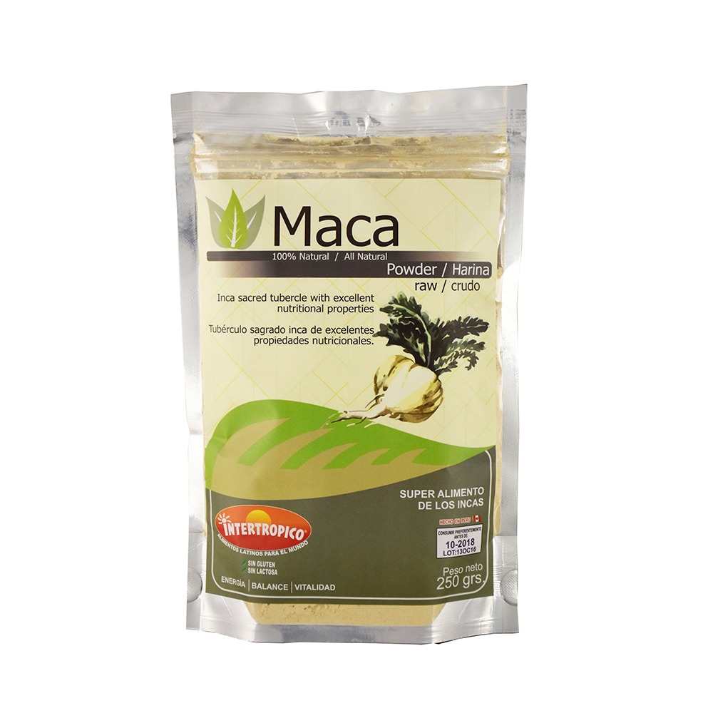 Harina Maca 100% Natural Super Alimentos De Los Incas Intertropico 250g