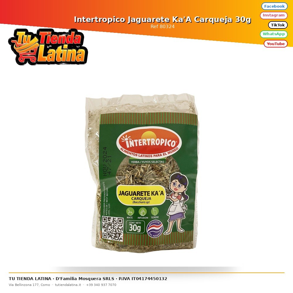 Intertropical Jaguarete Ka'A Carqueja 30g