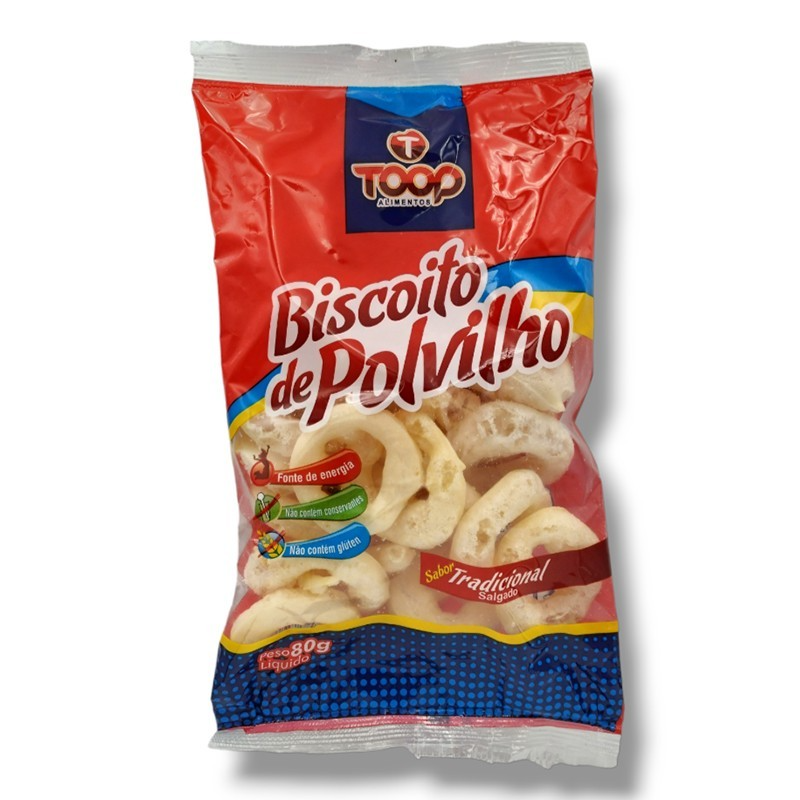 Toop Alimentos Biscoito De Polvilho Sabor Tradicional Salgado 80G