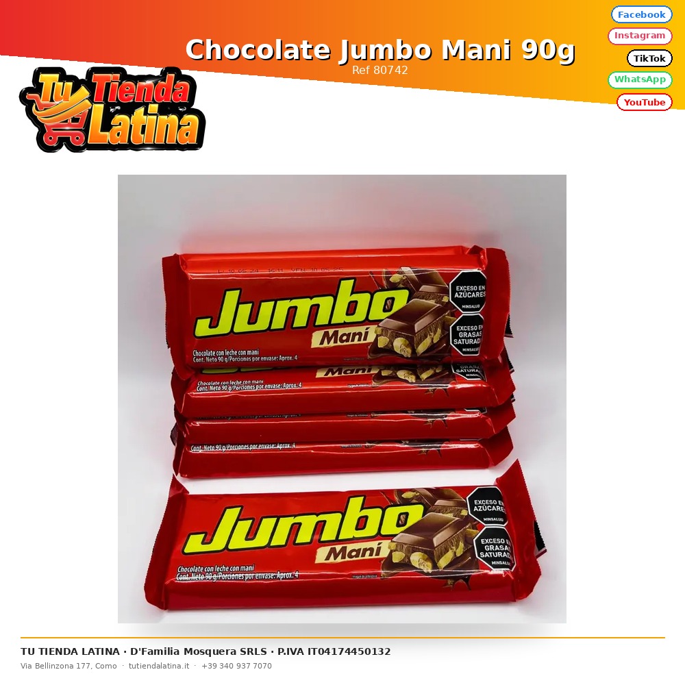 Jumbo Mani Cioccolato 90g