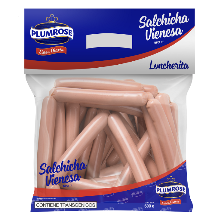 Salchicha vienesa 12 Und Plumrose 600g