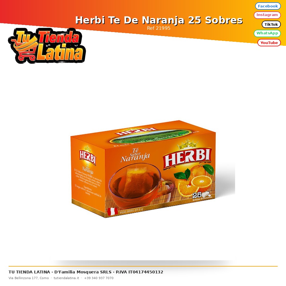 Herbi Te De Naranja 25 Sobres