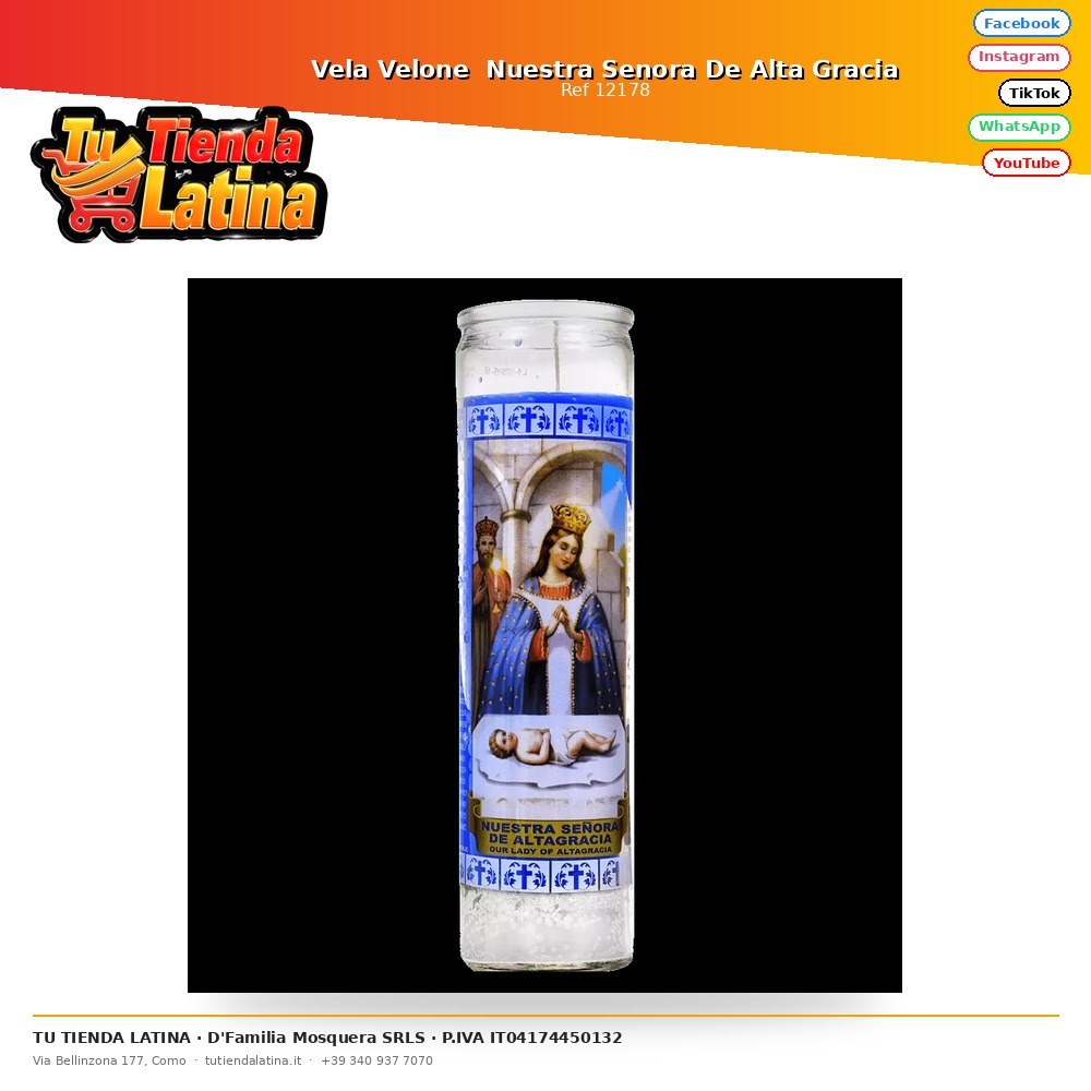 Vela Velone Nuestra Senora De Alta Gracia