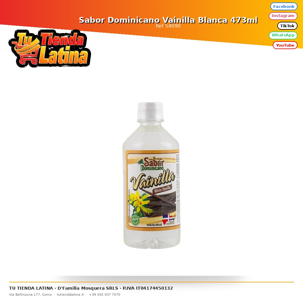 Dominican White Vanilla Flavor 473ml