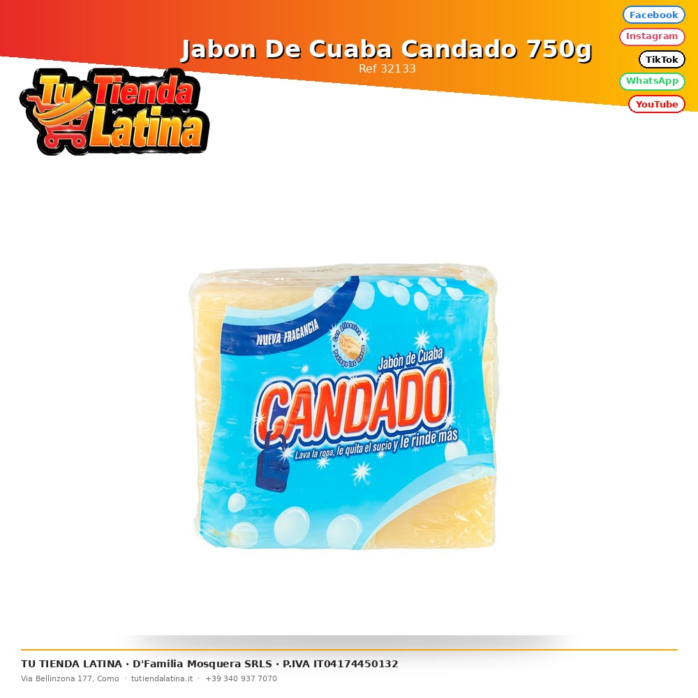 Jabon De Cuaba Candado 750g