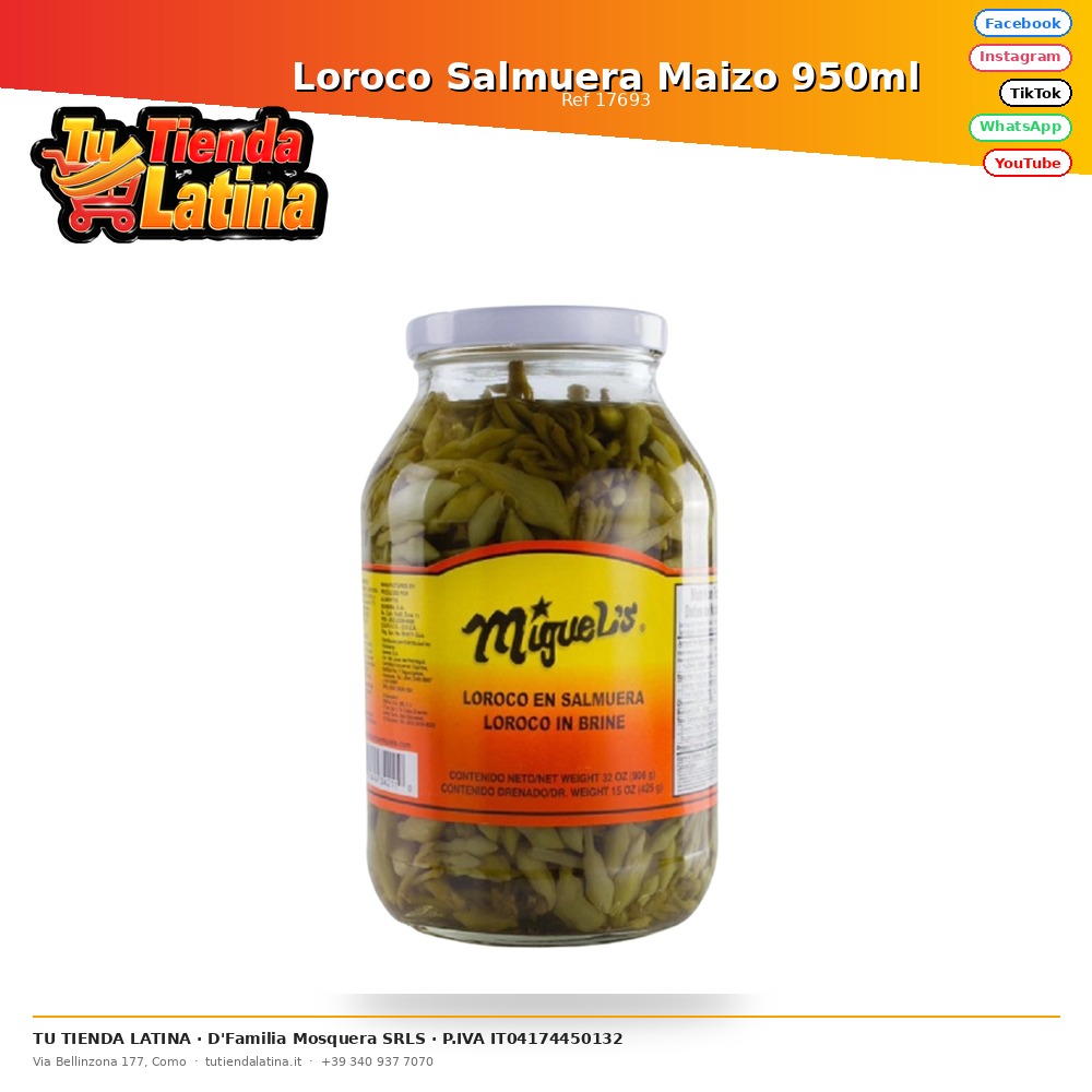 Loroco Salmuera Maizo 950ml