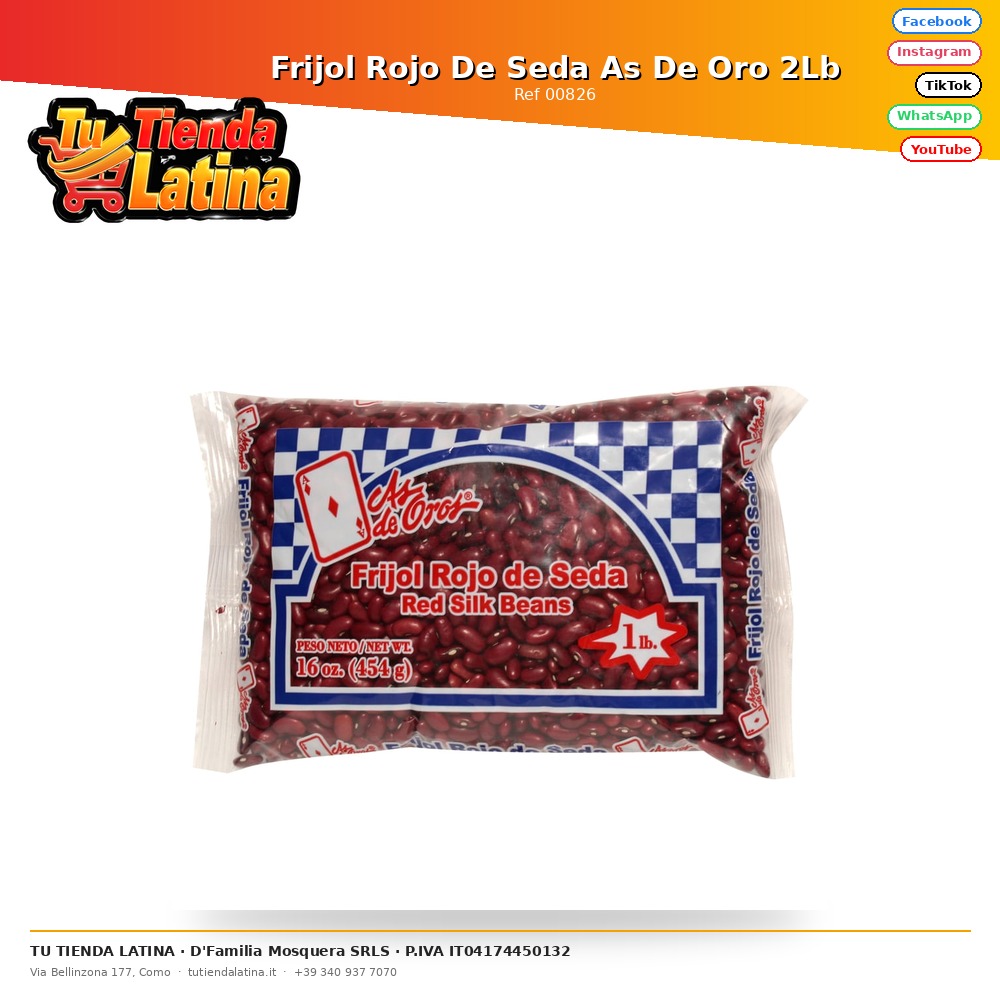 Fagiolo Rosso Seta Ace De Oro 2Lb