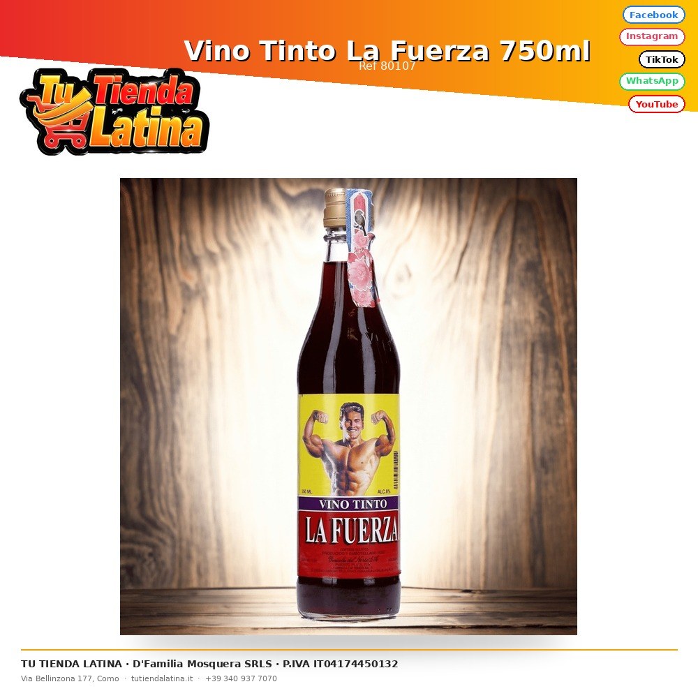Vino Rosso La Fuerza 750ml